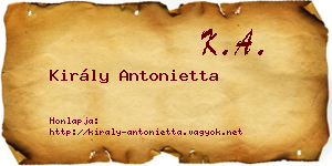 Király Antonietta névjegykártya